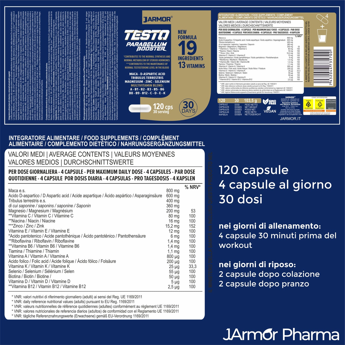 TESTO BOOSTER - BOOSTER NATURALE ORMONALE (Capsule)