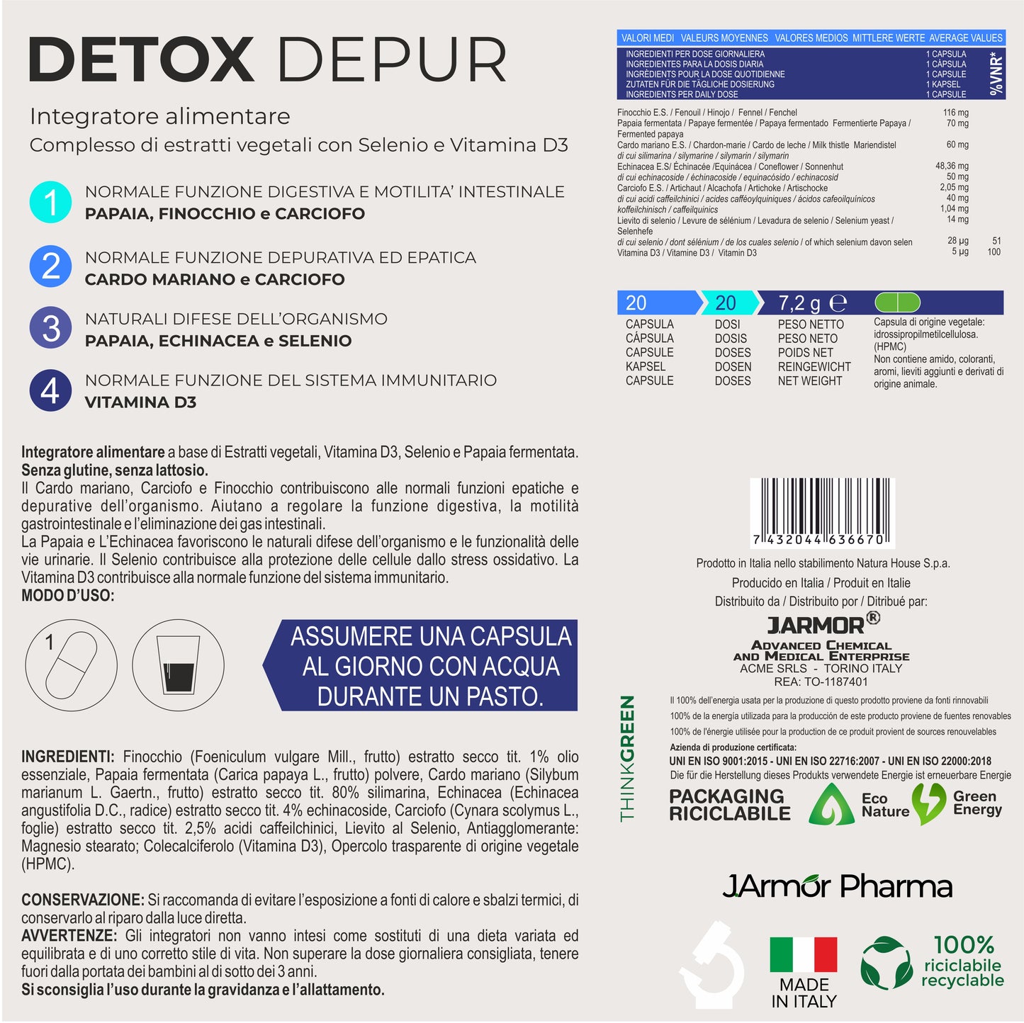 DETOX DEPUR - DEPURAZIONE CORPO (Capsule)