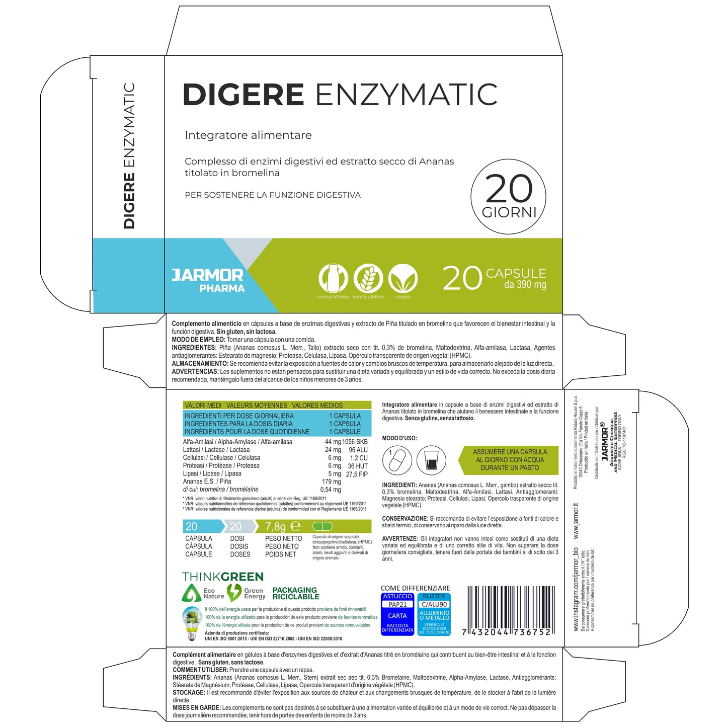 DIGERE ENZYMATIC - ENZIMI STOMACO INTESTINO (Capsule)