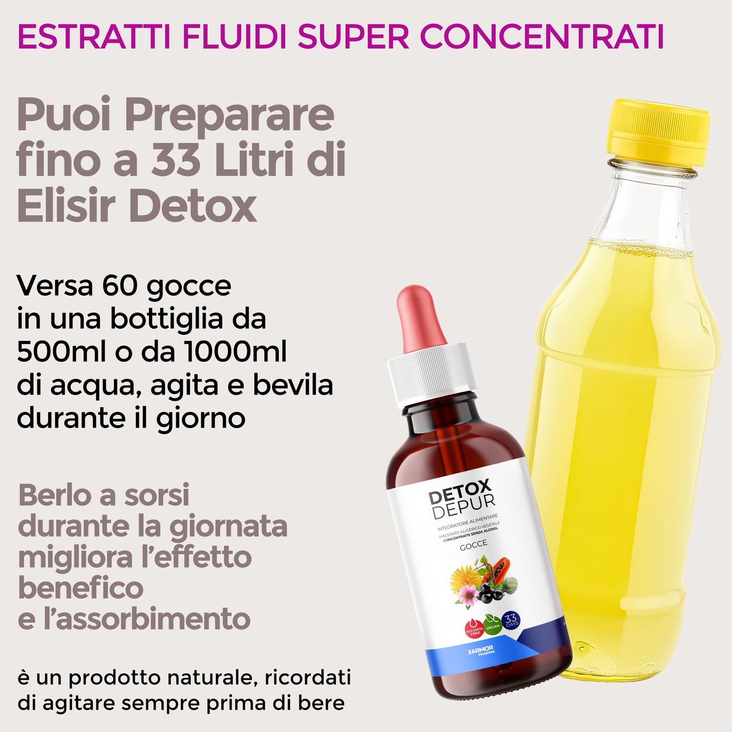 DETOX DEPUR - DEPURAZIONE CORPO (Soluzione Gocce)