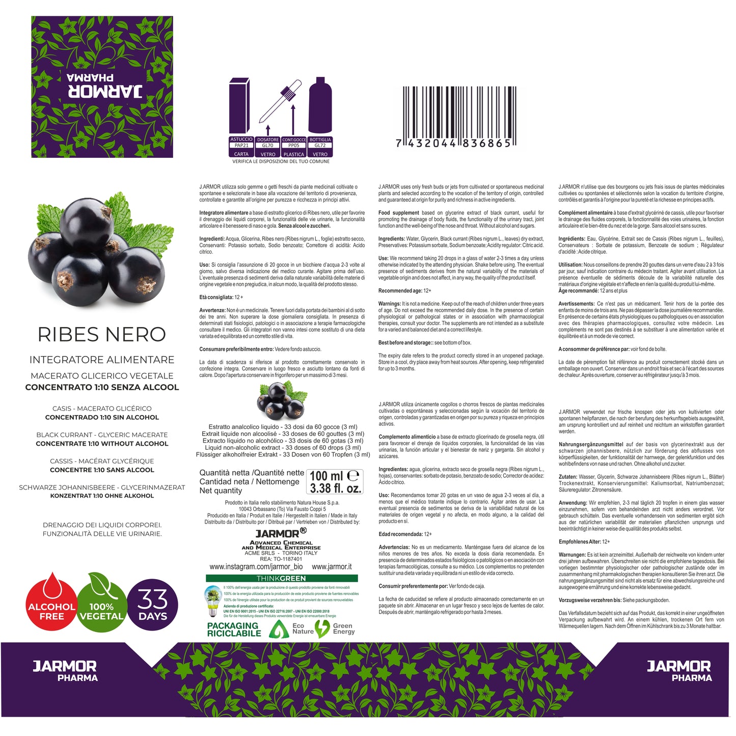 RIBES NERO - INFIAMMAZIONI SIST. IMMUNITARIO (Soluzione Gocce)