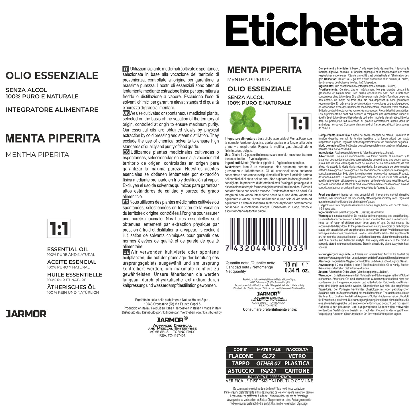 MENTA PIPERITA - ANTIBATTERICO, ANSIA E MEMORIA
