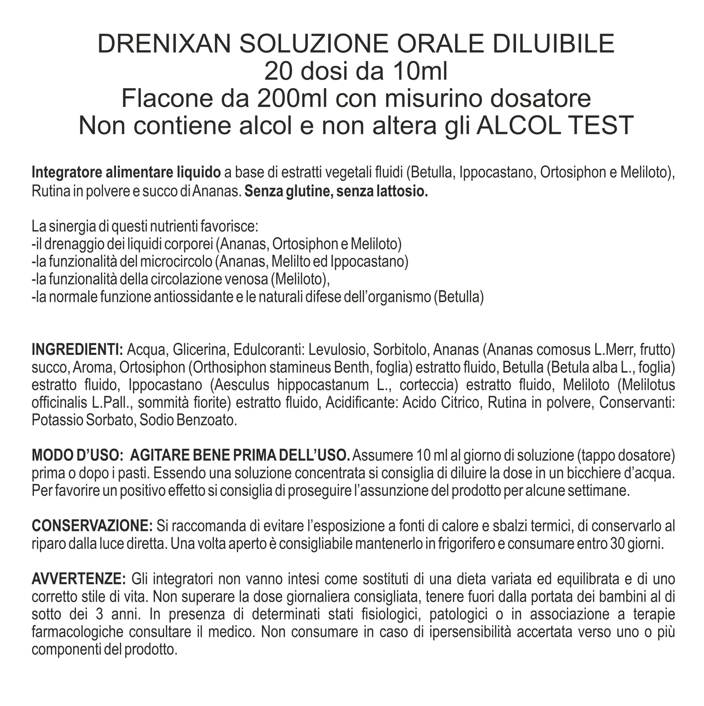 DRENIXAN - DRENANTE DEPURANTE (Soluzione Orale)