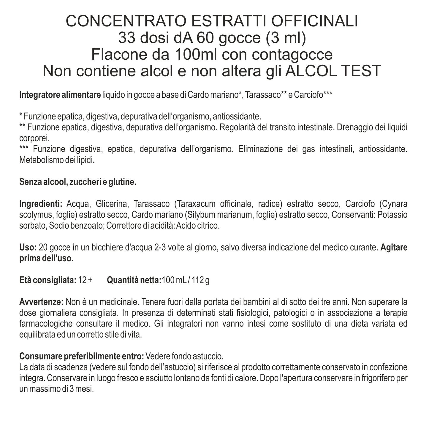 CARDO MARIANO TARASSACO E CARCIOFO - FEGATO, STOMACO E INTESTINO (Soluzione Gocce)