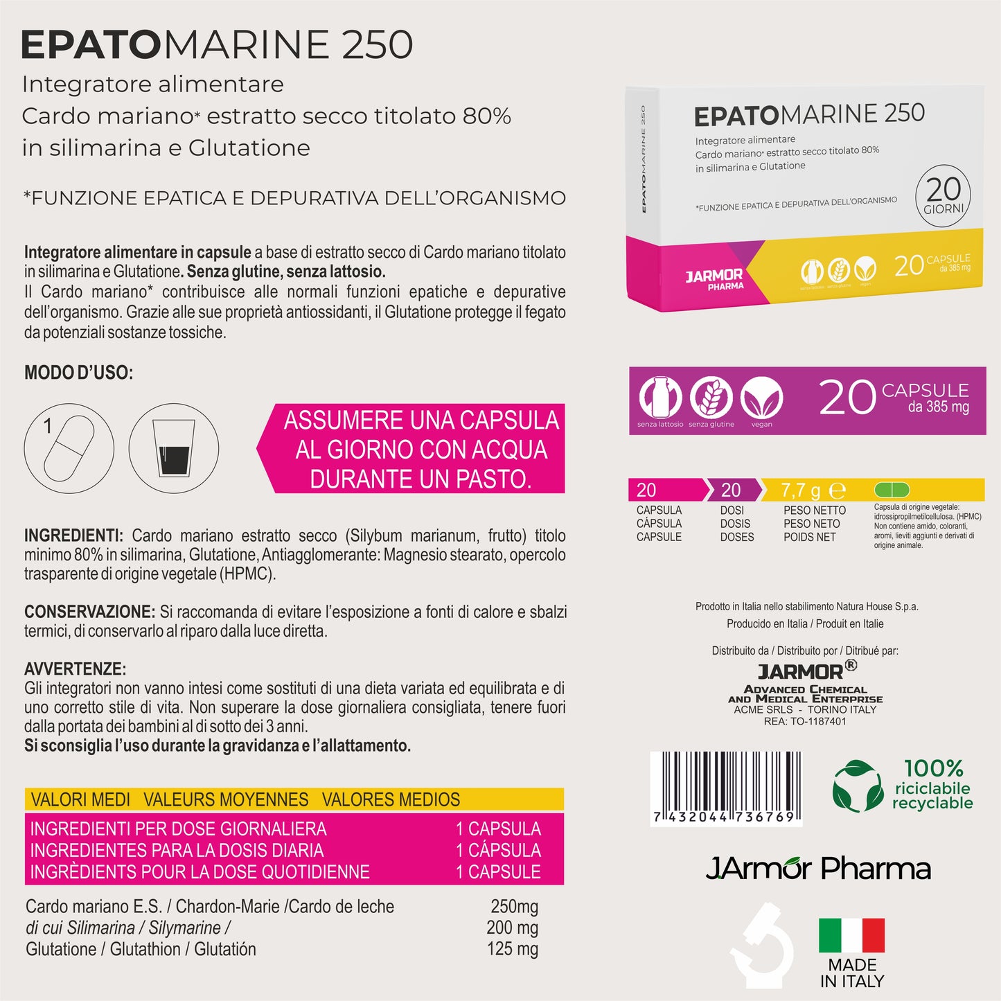 EPATOMARINE 250 - EPATOPROTETTORE (Capsule)
